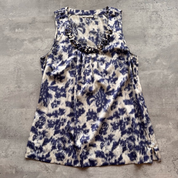 Halogen Tops - Halogen Silk Sleeveless Blouse Hidden Zipper Periwinkle Blue Purple Size XS